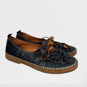 Spring Step Leather Berna Moccasin Slip-On EU 41/US 9.5- 10 Black Worn Once